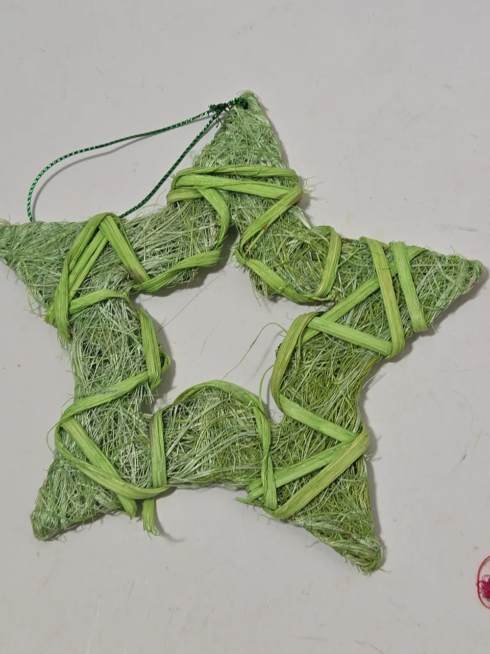 Handcrafted Star Hanging Ornaments - Lime Green & Fuchsia
